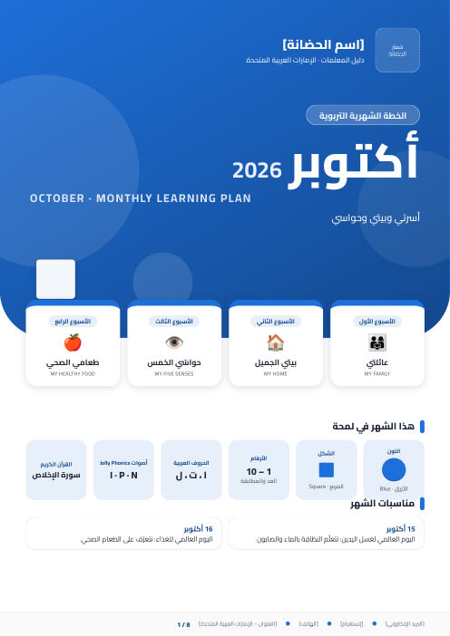 خطة شهرية